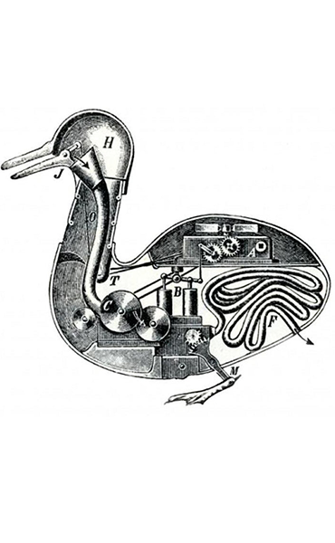 Il canard digérateur di Jacques de Vaucanson (1739)