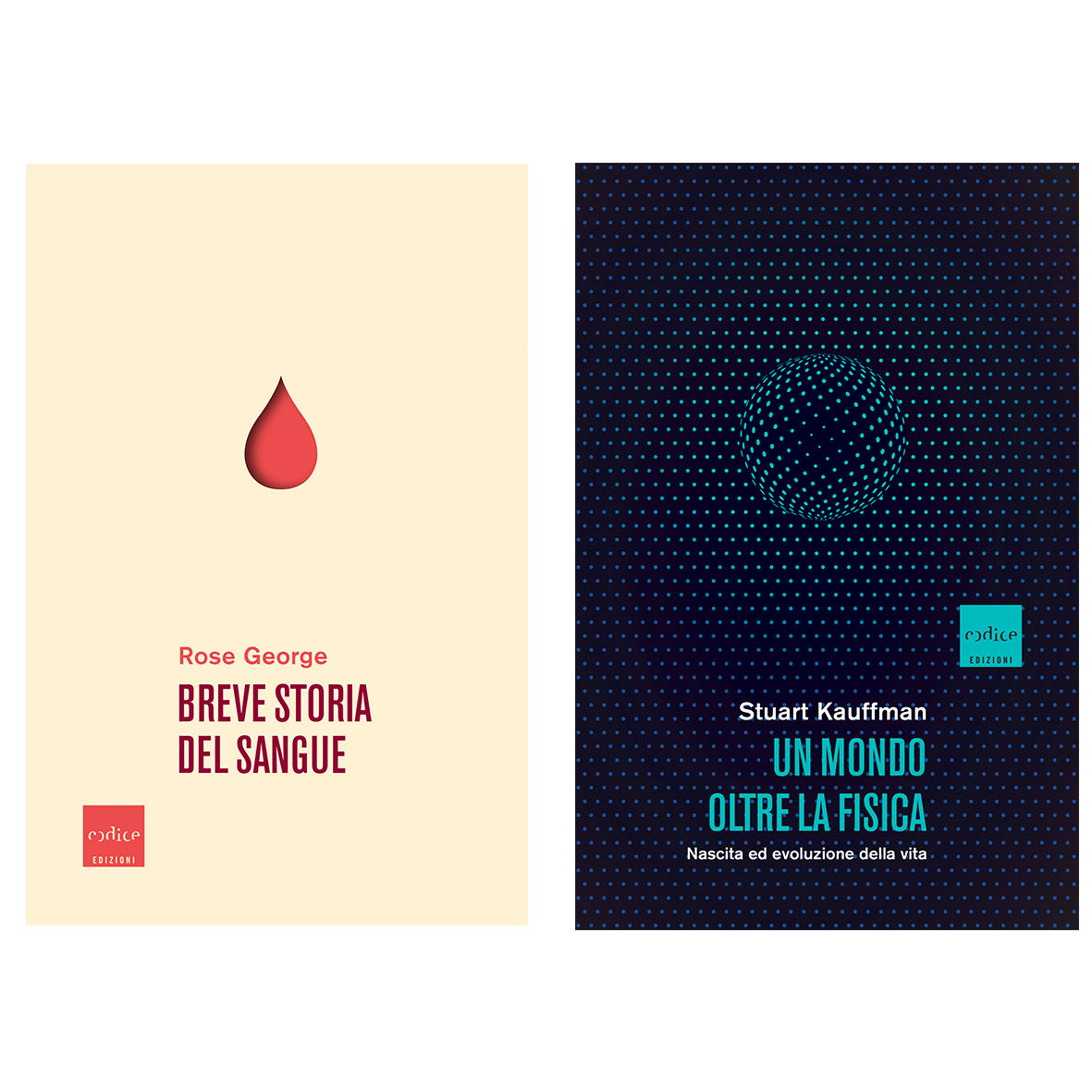 Codice edizioni: Breve storia del sangue e Un mondo oltre la fisica