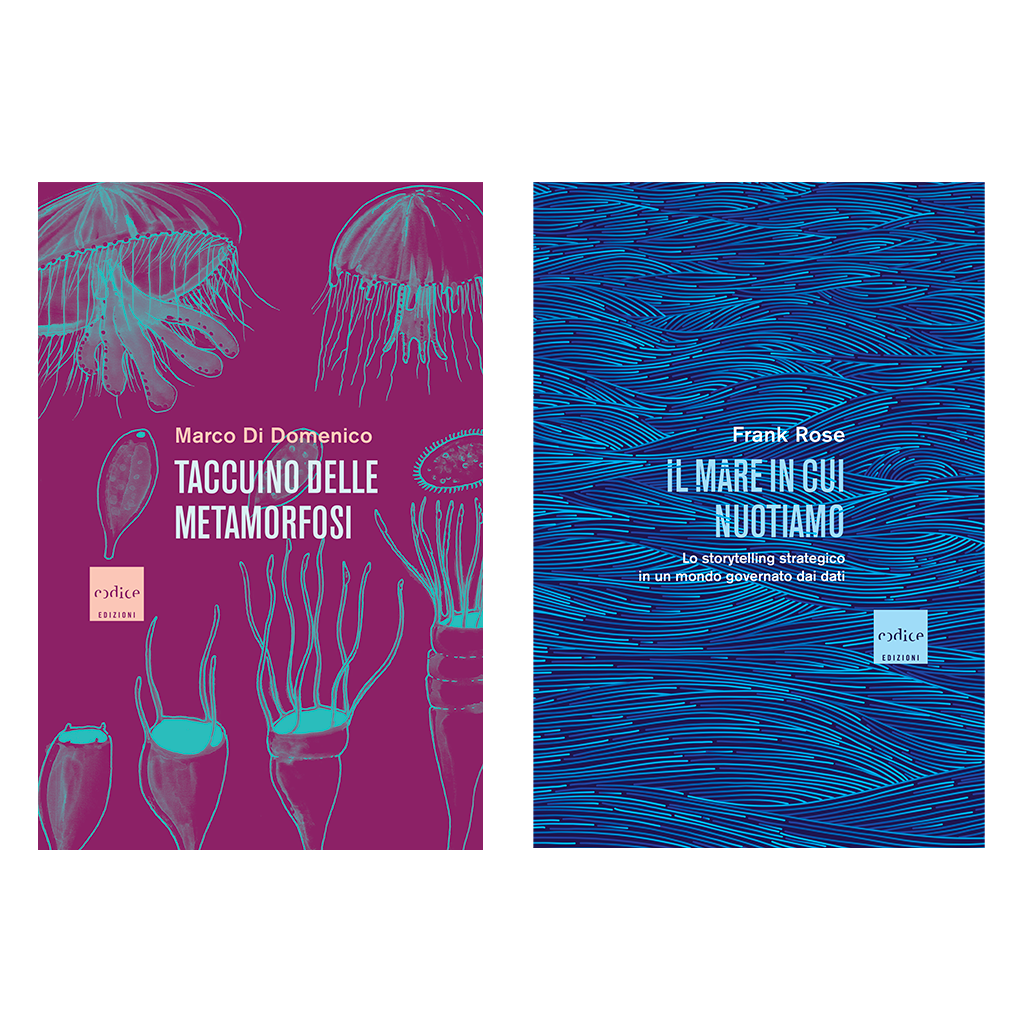 "Taccuino delle metamorfosi" di marco Di Domenico e "Il mare in cui nuotiamo" di Frank Rose